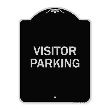 Signmission Reserved Parking Visitor Parking Heavy-Gauge Aluminum Architectural Sign, 24" x 18", BS-1824-23019 A-DES-BS-1824-23019